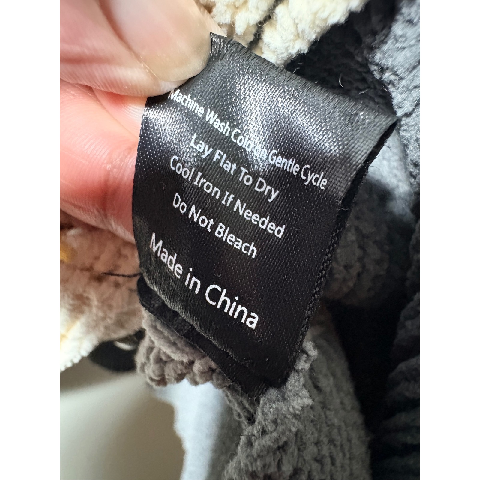 Caylo Patchwork Colorblock Hooded Cardigan Sweater Grey Lavender M Oversized Coz — image 5 of 6